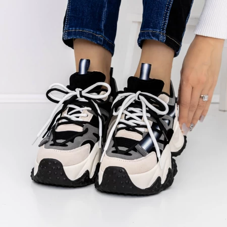 Frauen -Sneaker 3WL106 Schwarz Mei