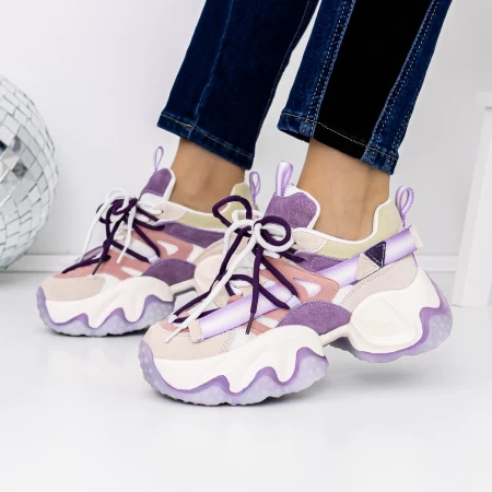 Frauen -Sneaker 3WL106 Lila Mei