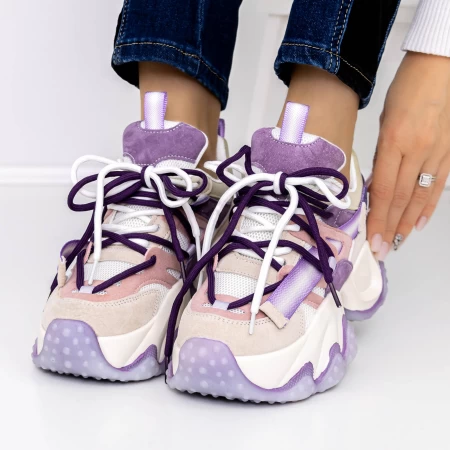 Frauen -Sneaker 3WL106 Lila Mei