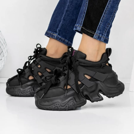 Frauen -Sneaker 3WL120 Schwarz Mei