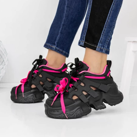 Frauen-Sneaker 3WL120 Black Pink | Mei