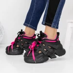 Frauen-Sneaker 3WL120 Black Pink | Mei