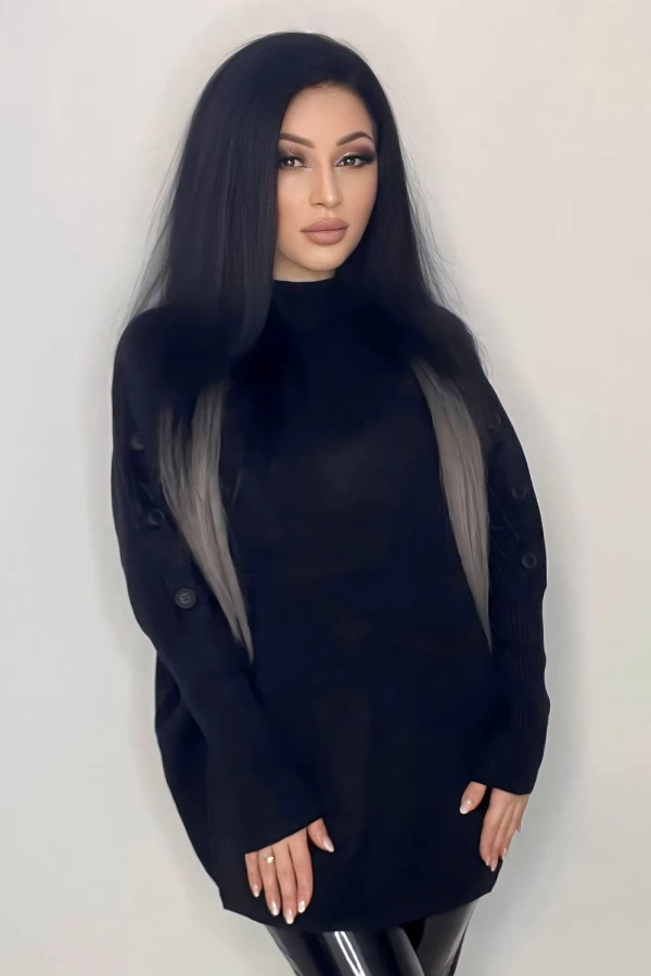 Frauen M2610 Sweatshirt schwarz Kikiriki