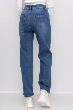 Frauen -Denimjacke G7908 Blau Gesicht