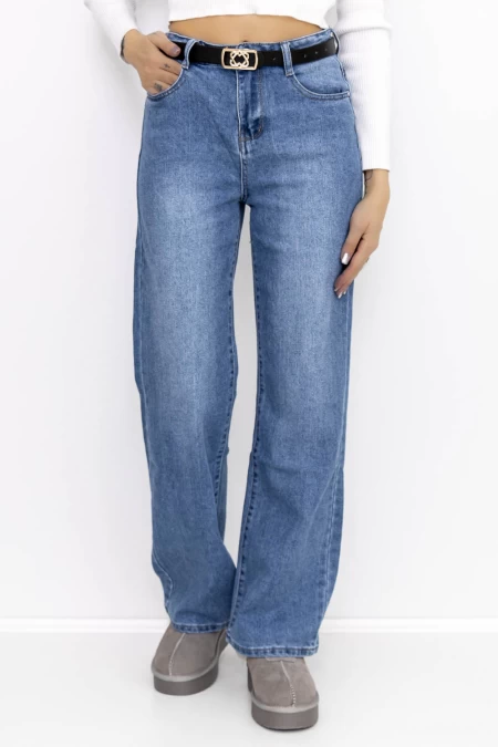 Frauen -Denimjacke G7925 Blau Gesicht