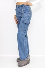 Frauen -Denimjacke G7931 Blau Gesicht