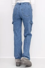 Frauen -Denimjacke G7931 Blau Gesicht