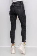 Frauen-Denimjacke KP128-6 Schwarz | Gesicht
