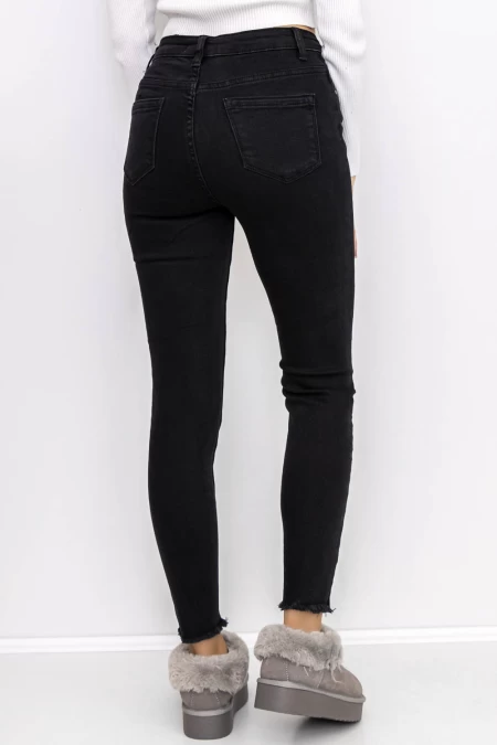 Frauen-Denimjacke KP189-2 Schwarz | Gesicht