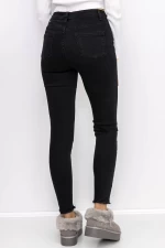 Frauen-Denimjacke KP189-2 Schwarz | Gesicht