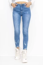 Frauen-Denimjacke KP189-5 Blau Gesicht