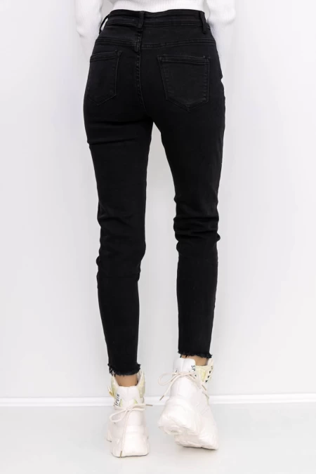 Frauen-Denimjacke KP190-2 Schwarz | Gesicht