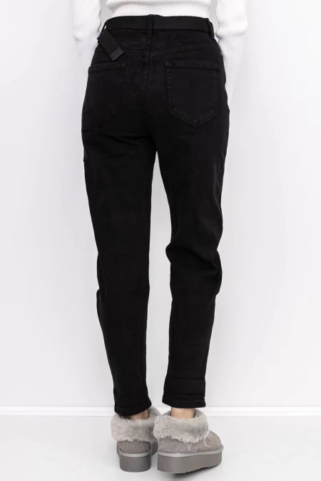 Frauen-Denimjacke KS138-2 Schwarz Gesicht