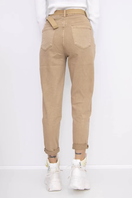 Frauen-Denimjacke KS138-6 Beige Gesicht