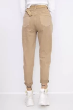 Frauen-Denimjacke KS138-6 Beige Gesicht