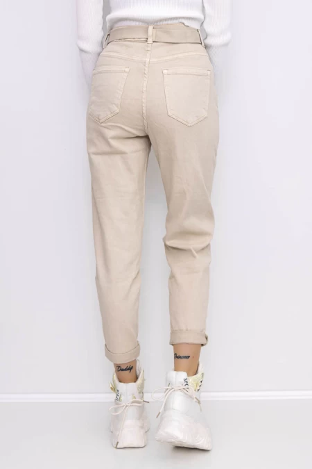 Frauen-Denimjacke KS138-13 Beige Gesicht