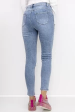 Frauen -Denimjacke M7911 Blau Gesicht