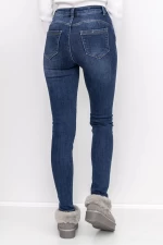 Frauen -Denimjacke MJ7758 Blau Gesicht