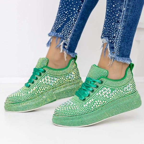 Frauen -Sneaker 3WL86 Grün Mei
