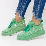 Frauen -Sneaker 3WL86 Grün Mei