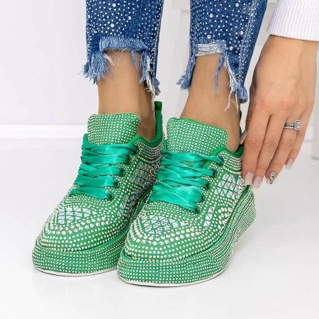 Frauen -Sneaker 3WL86 Grün Mei