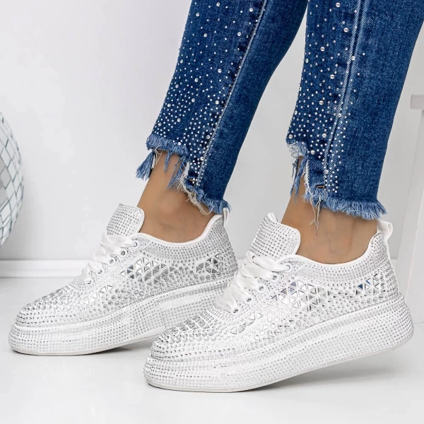 Frauen -Sneaker 3WL86 Silber Mei