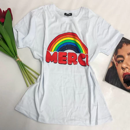 Frauen t -Shirt 8845 Merci White ADROM