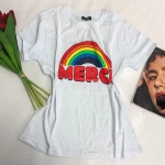 Frauen t -Shirt 8845 Merci White ADROM