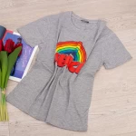Frauen t -Shirt 8845 Merci Gray | ADROM