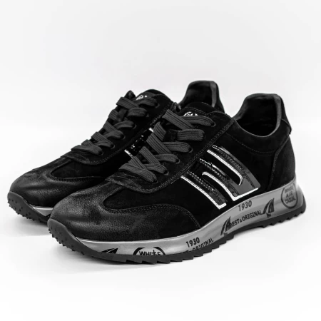 Herren Sports Schuhe A8899-11 Black | Franco Gerardo