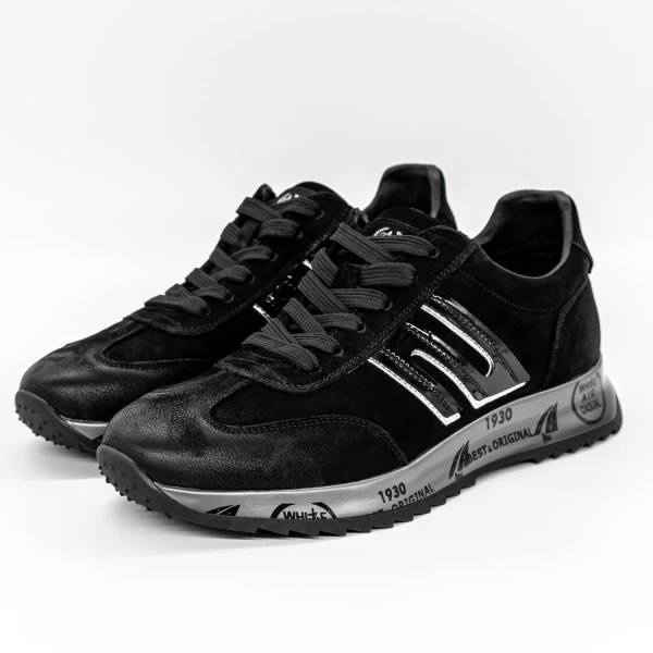 Herren Sports Schuhe A8899-11 Black | Franco Gerardo