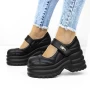 3WL167 schwarze Plattformschuhe Mei