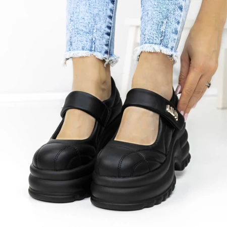 3WL167 schwarze Plattformschuhe Mei