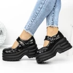 3WL167 schwarze Plattformschuhe Mei