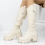 Low -Haeled -Stiefel der Frauen 3WL183 Beige | Mei