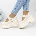 Schuhe auf der 3WL167 -Plattform Beige | Mei