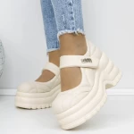 Schuhe auf der 3WL167 -Plattform Beige | Mei