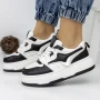 Frauen-Sneaker 3WL160 Black-Biała | Mei