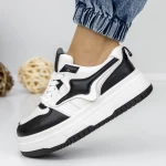Frauen-Sneaker 3WL160 Black-Biała | Mei
