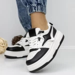 Frauen-Sneaker 3WL160 Black-Biała | Mei