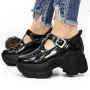 3WL88 Schwarze Plattformschuhe Mei