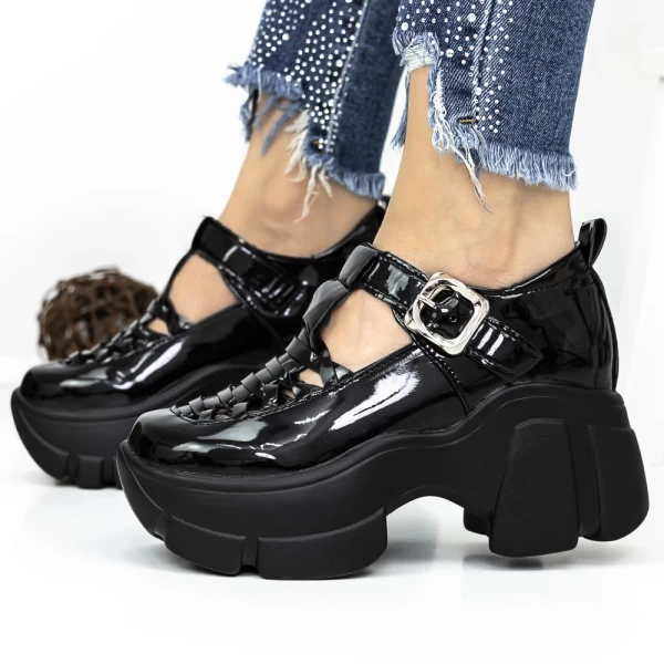 3WL88 Schwarze Plattformschuhe Mei