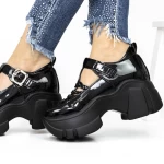 3WL88 Schwarze Plattformschuhe Mei