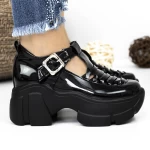 3WL88 Schwarze Plattformschuhe Mei