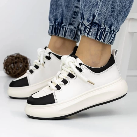 Frauen-Sneaker 3WL151 Black-Biała | Mei