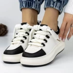 Frauen-Sneaker 3WL151 Black-Biała | Mei