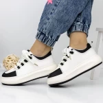 Frauen-Sneaker 3WL151 Black-Biała | Mei