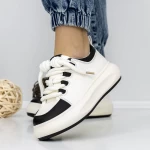 Frauen-Sneaker 3WL151 Black-Biała | Mei