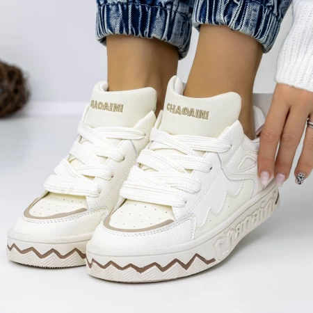 Frauen -Sneaker 3WL105 Beige Mei