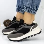 Frauen-Sneaker 3WL157 Schwarzgrau Mei